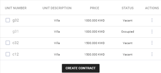 Create contract from property