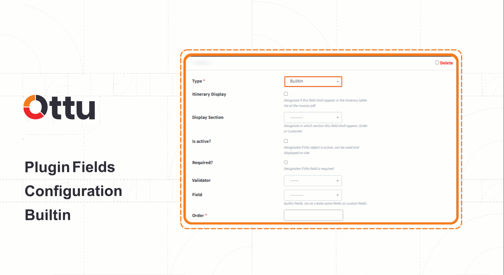 Plugin fields configuration