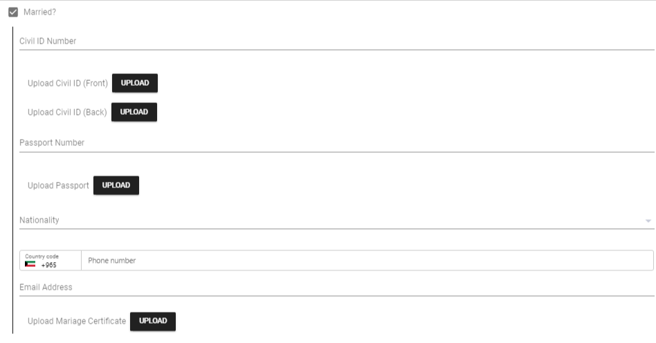Spouse information form