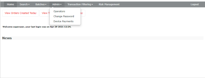 MPGS Device Payments section